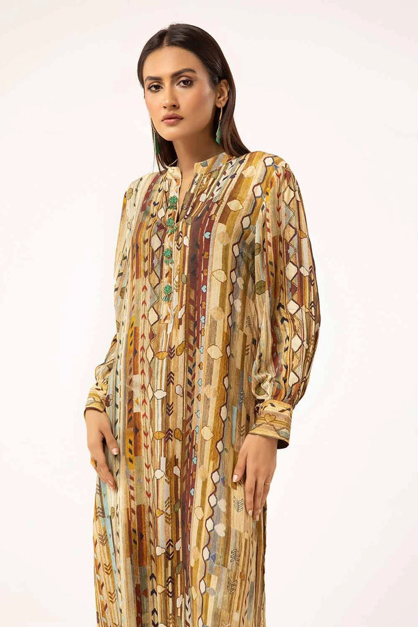 2 Piece Unstitched Printed Linen