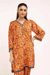 2 Piece Unstitched Printed Linen Suit