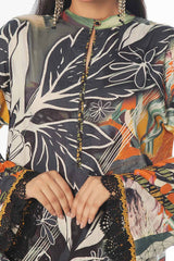 2 Piece Unstitched Printed Linen Suit